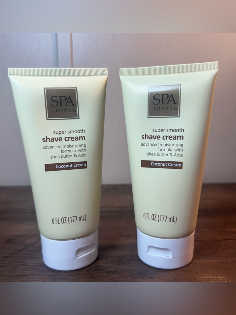 Spa Luxury Super Smooth Shave Cream Coconut Cream Shea Butter & Aloe 2pc NEW